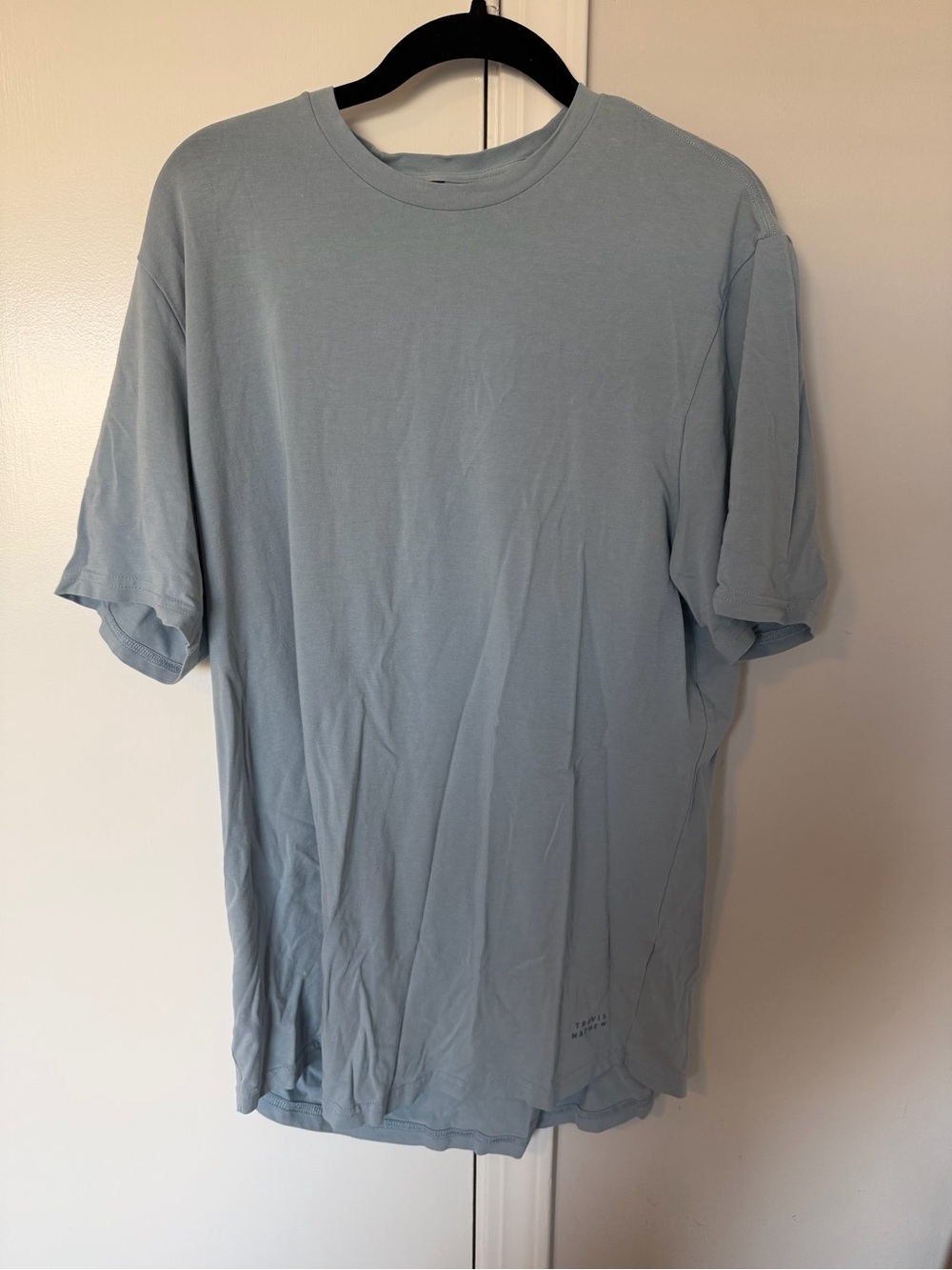 Travis Mathew Cloud Crew Tee in Dusty Blue